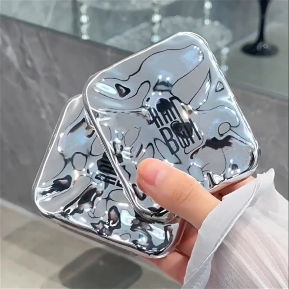 Espejo de Maquillaje de bolsillo con Luz LED - Plegable, Portátil, Doble Cara, Ideal para Viaje y Escritorio